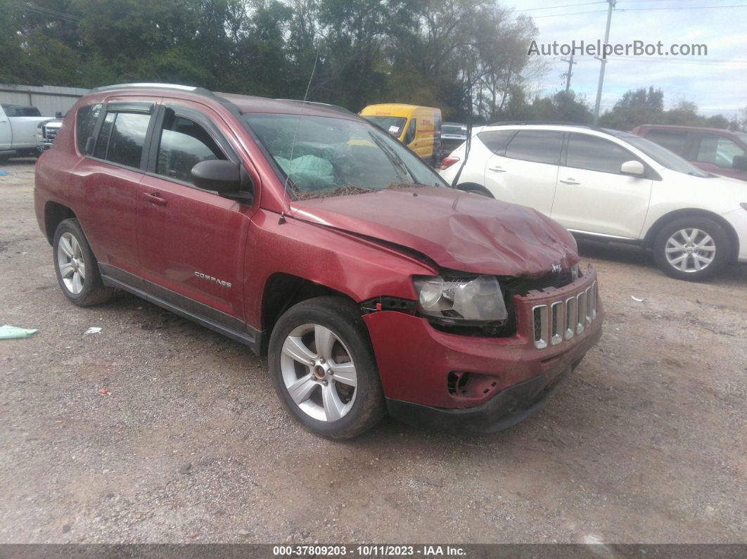 2014 Jeep Compass Sport Maroon vin: 1C4NJDBB1ED706614