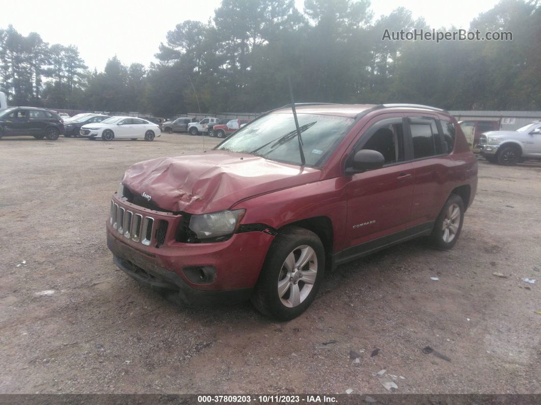 2014 Jeep Compass Sport Maroon vin: 1C4NJDBB1ED706614