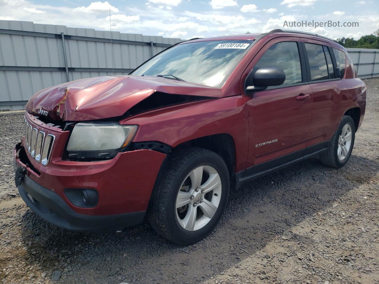 2016 Jeep Compass Sport Red vin: 1C4NJDBB1GD573548