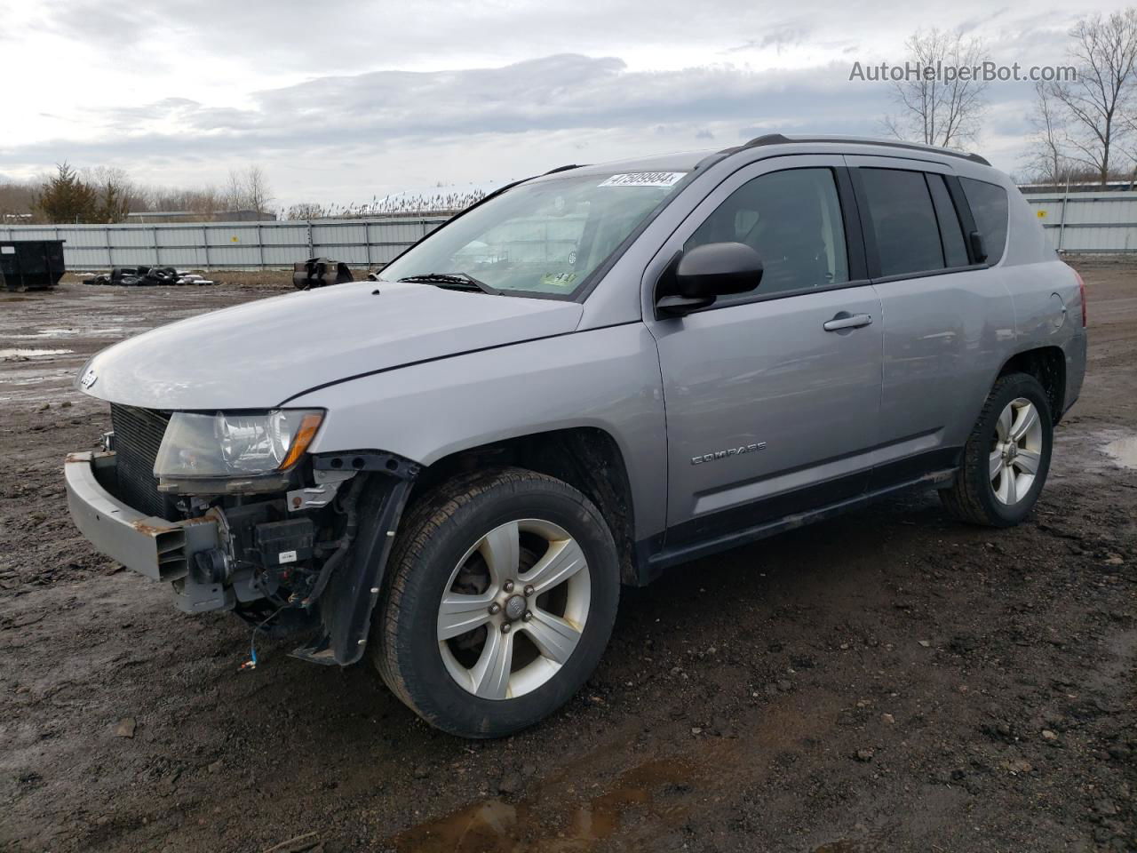 2016 Jeep Compass Sport Silver vin: 1C4NJDBB1GD581780