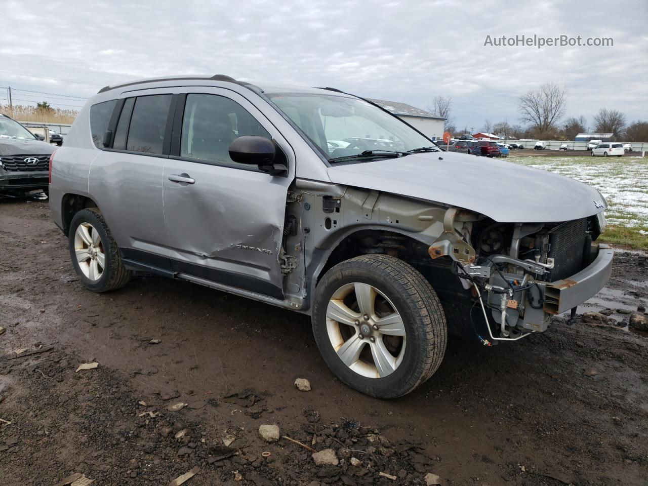 2016 Jeep Compass Sport Silver vin: 1C4NJDBB1GD581780