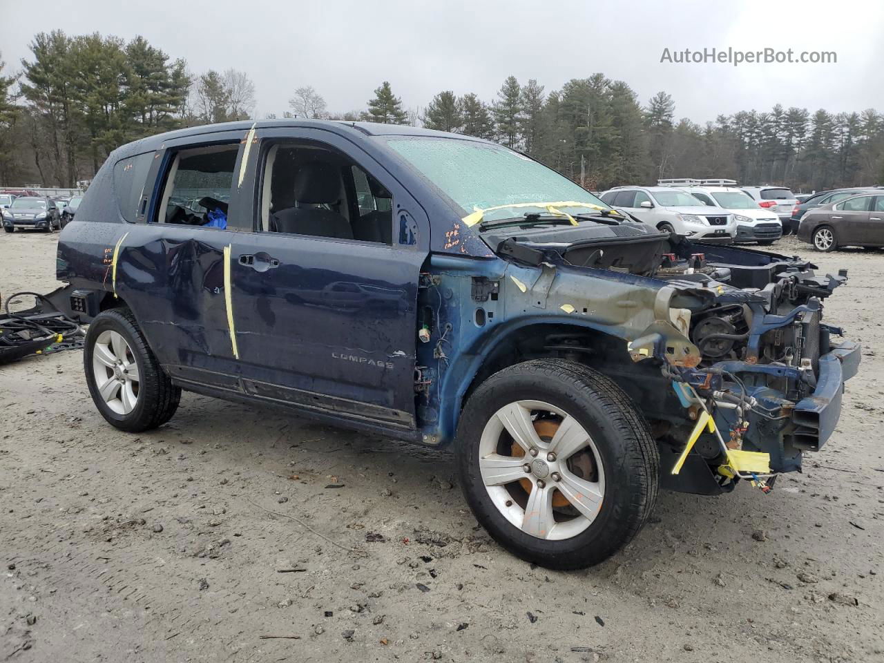 2016 Jeep Compass Sport Синий vin: 1C4NJDBB1GD638401