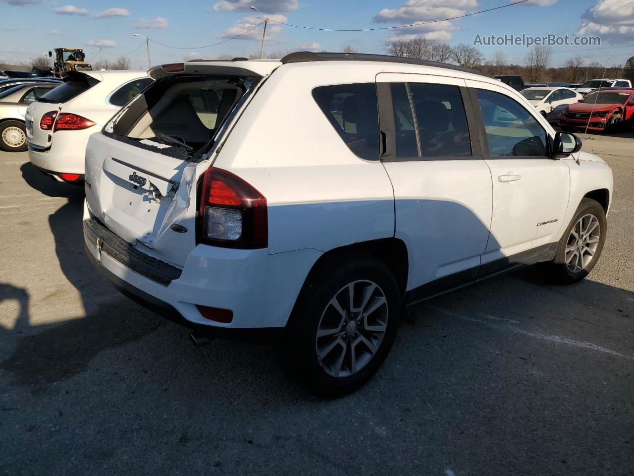 2016 Jeep Compass Sport White vin: 1C4NJDBB1GD760000