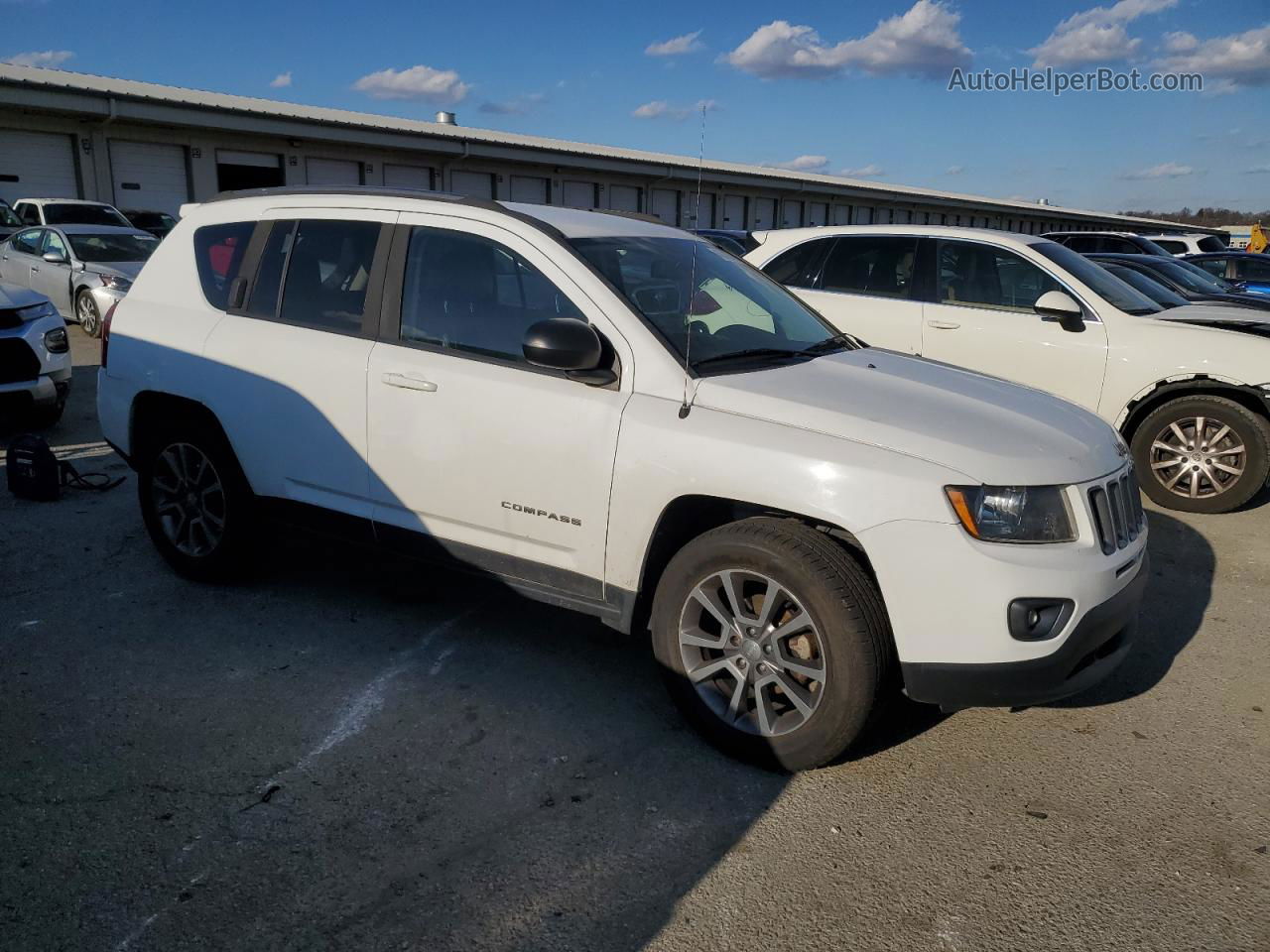 2016 Jeep Compass Sport White vin: 1C4NJDBB1GD760000