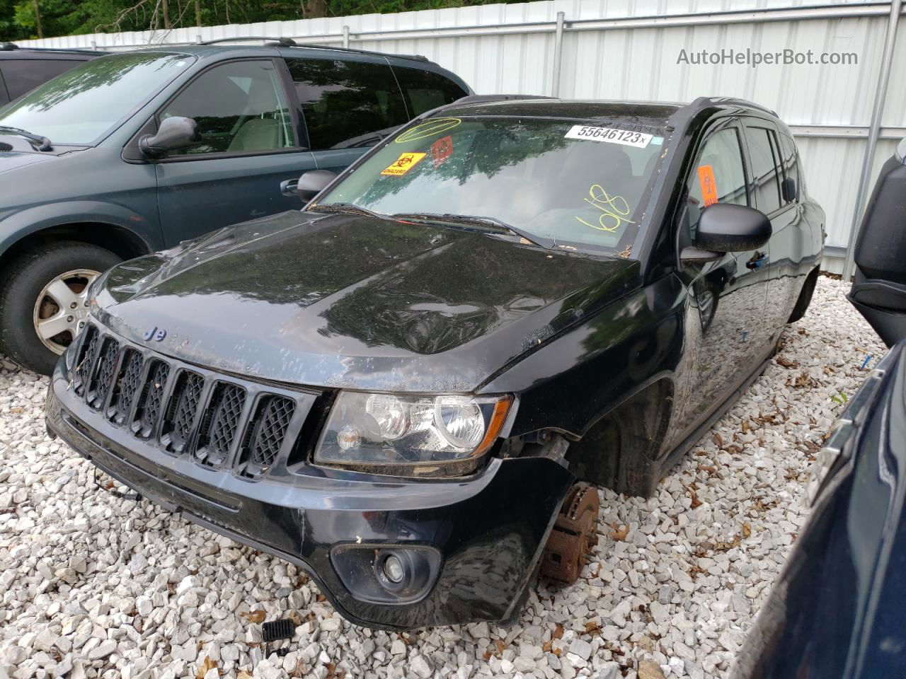 2013 Jeep Compass Sport Black vin: 1C4NJDBB2DD271827