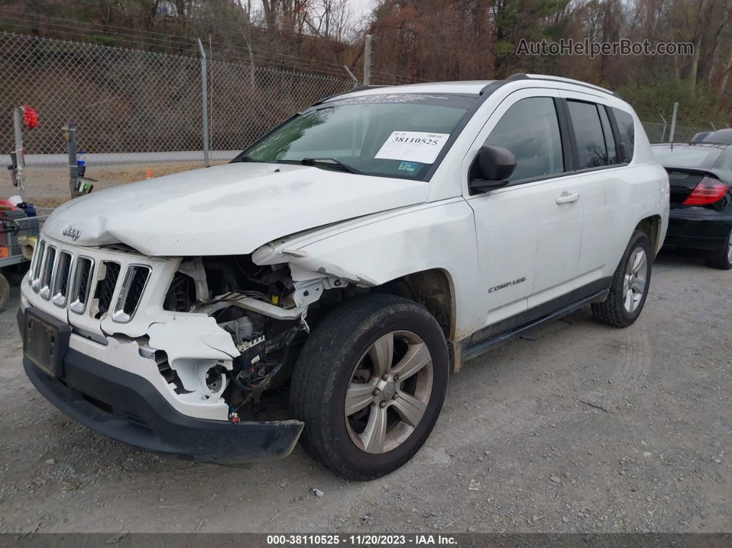 2014 Jeep Compass Sport White vin: 1C4NJDBB2ED800128