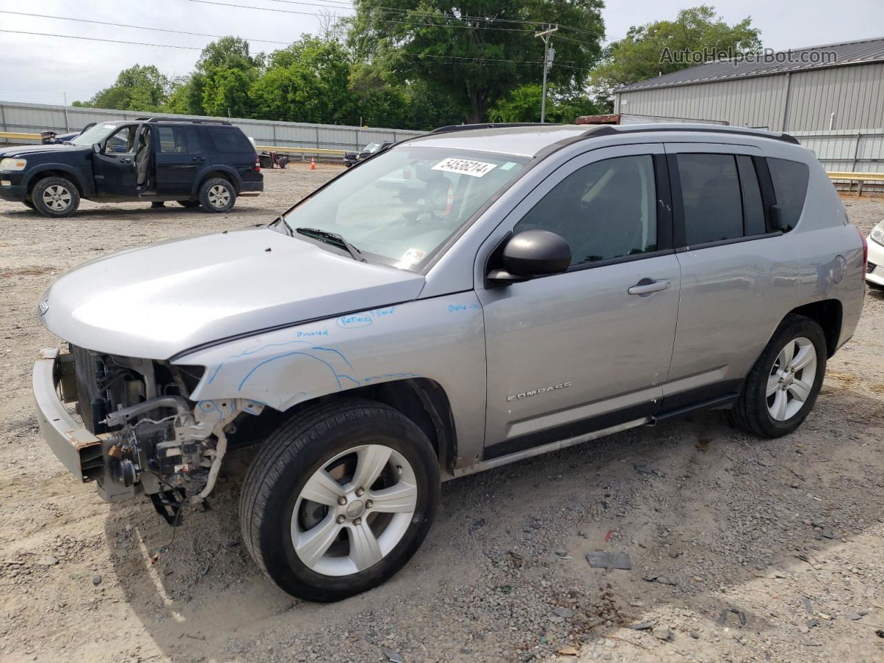 2016 Jeep Compass Sport Silver vin: 1C4NJDBB2GD713865