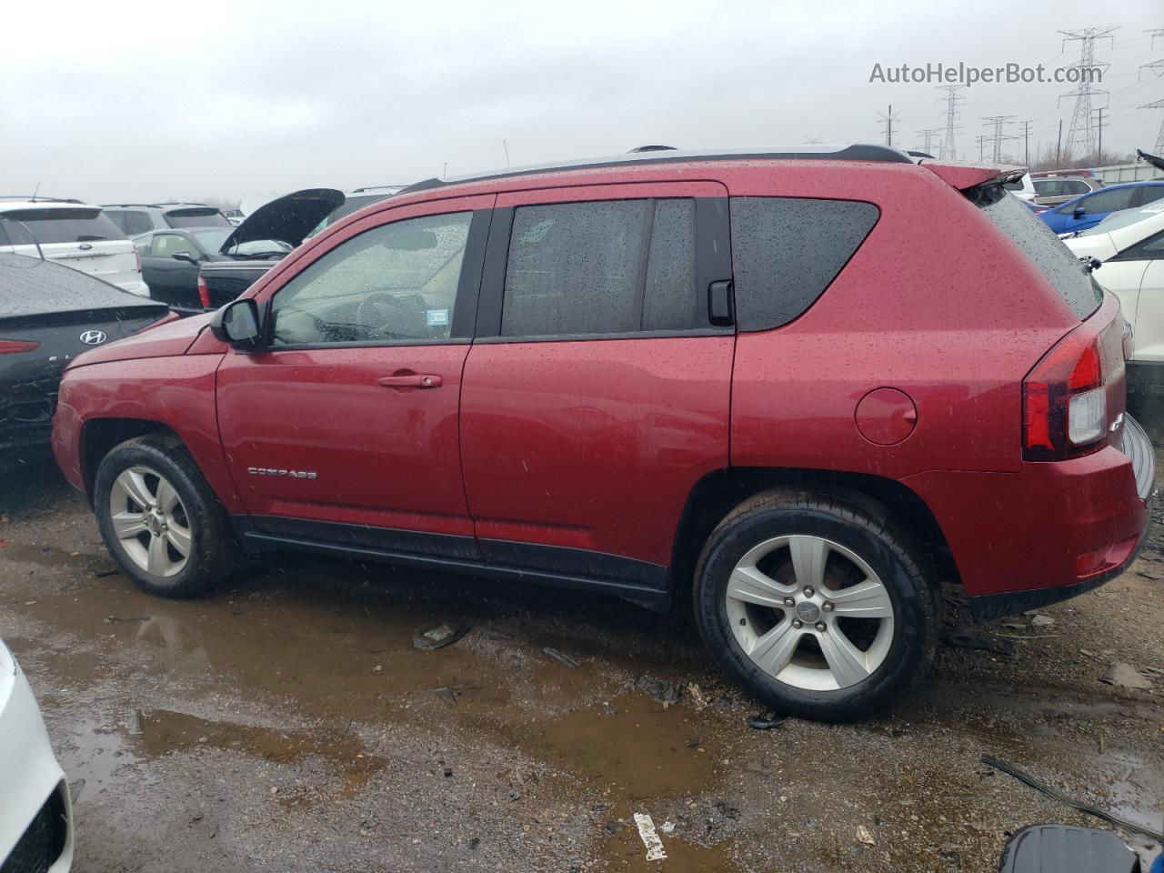 2016 Jeep Compass Sport Maroon vin: 1C4NJDBB2GD756344