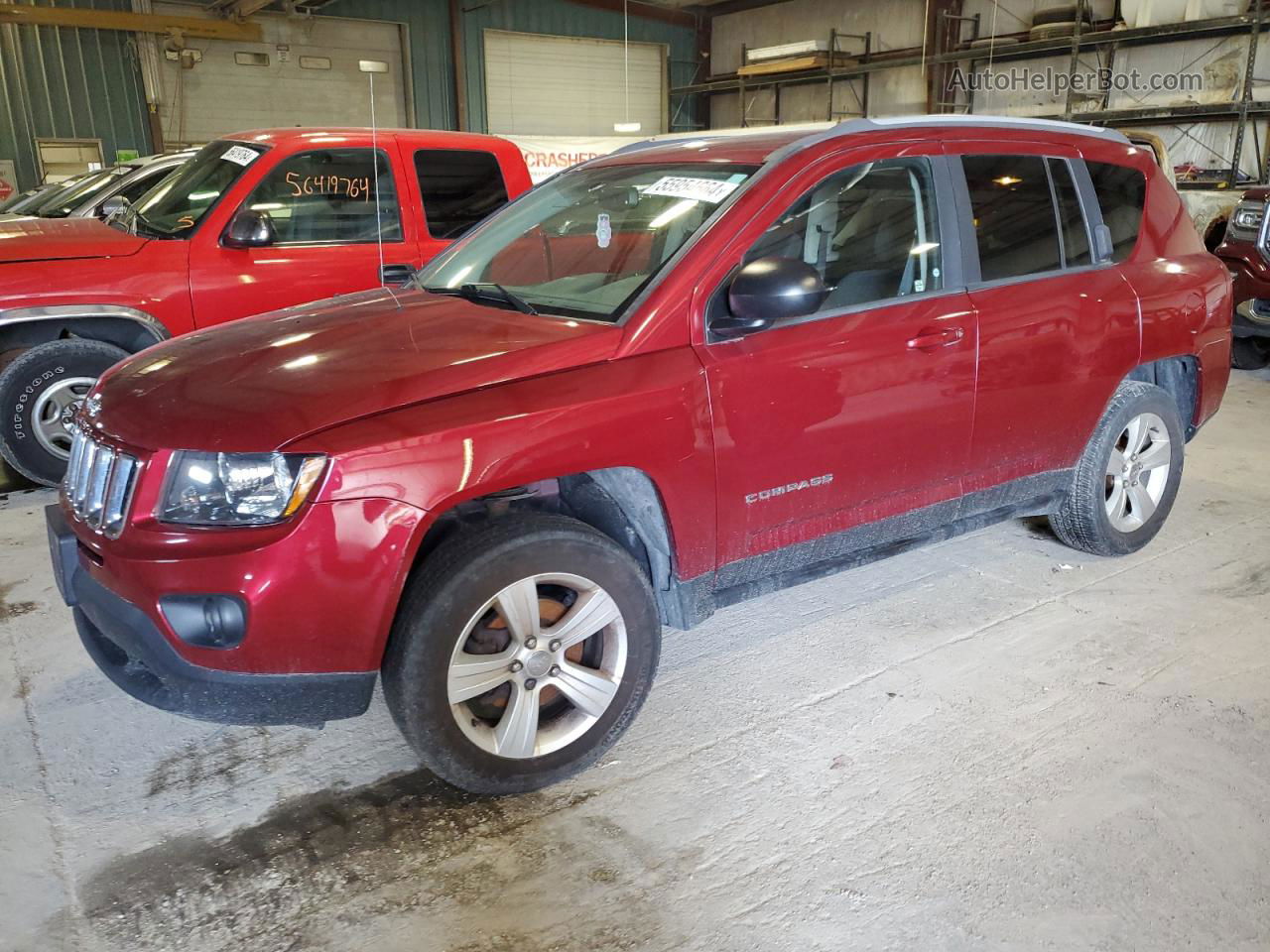 2016 Jeep Compass Sport Red vin: 1C4NJDBB2GD757171