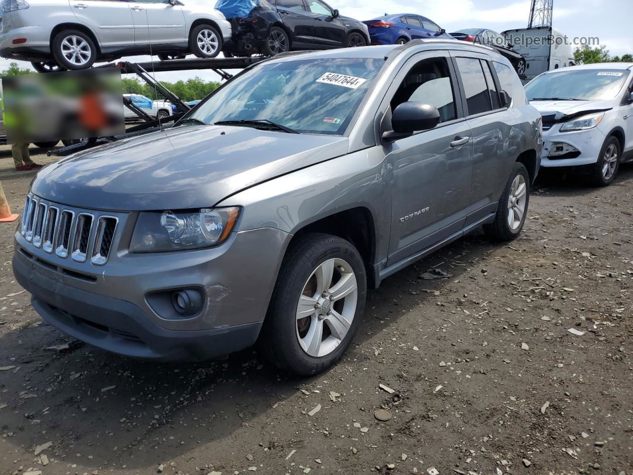 2014 Jeep Compass Sport Gray vin: 1C4NJDBB3ED535865