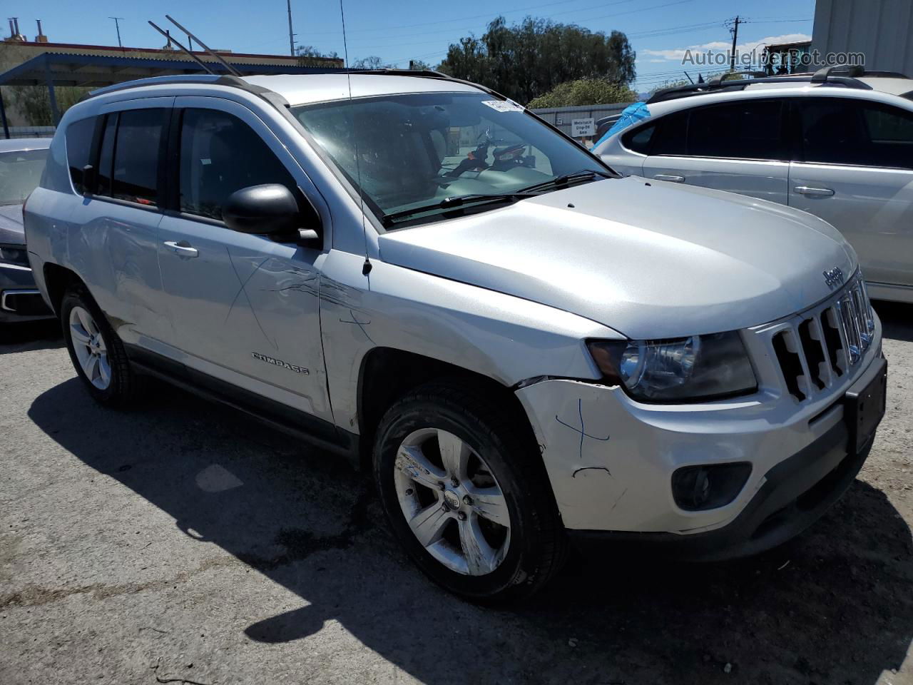 2014 Jeep Compass Sport Silver vin: 1C4NJDBB3ED568168