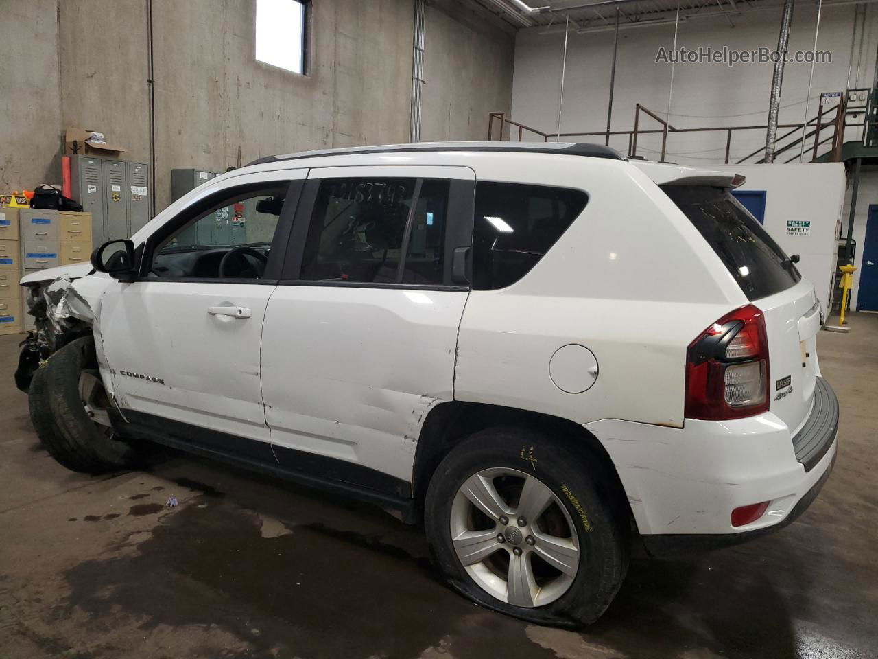 2016 Jeep Compass Sport White vin: 1C4NJDBB3GD610566