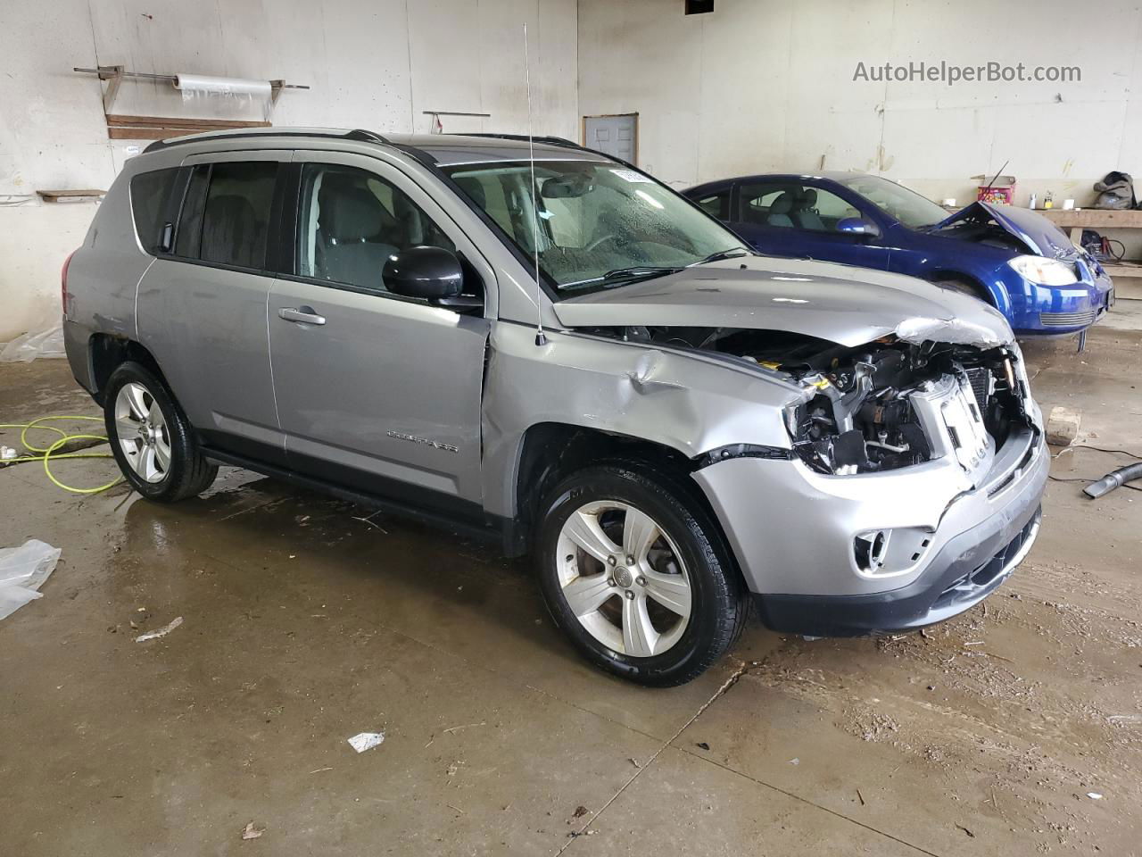 2016 Jeep Compass Sport Silver vin: 1C4NJDBB3GD614309