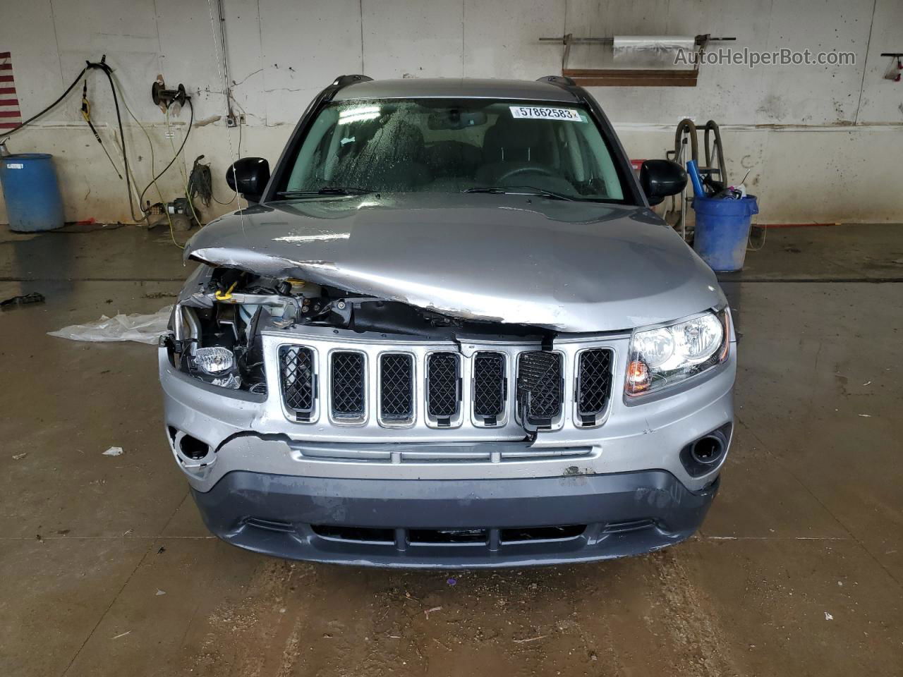 2016 Jeep Compass Sport Silver vin: 1C4NJDBB3GD614309