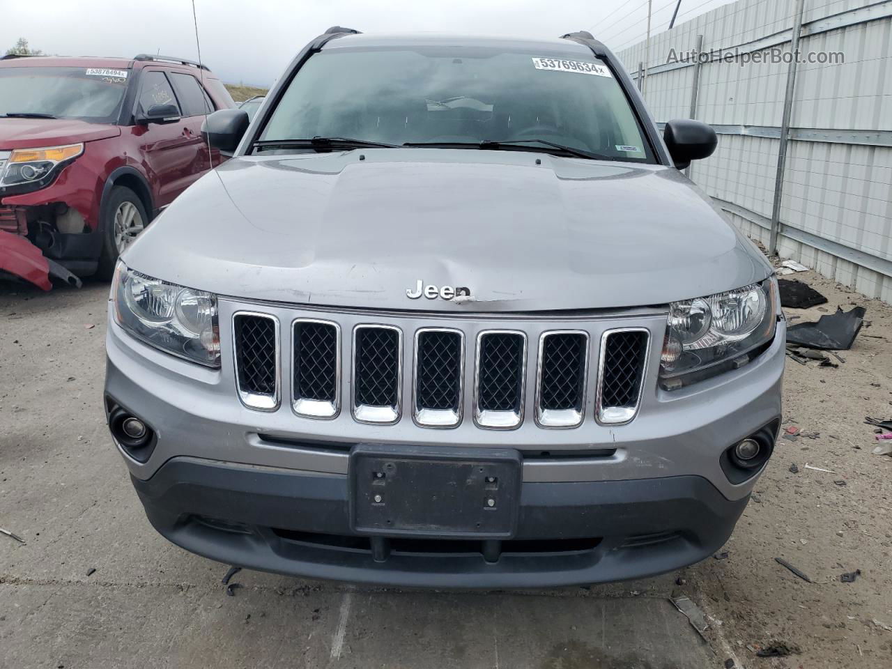 2016 Jeep Compass Sport Silver vin: 1C4NJDBB3GD670878