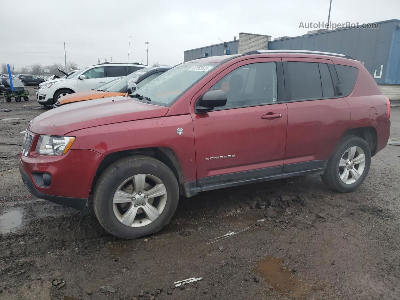 2013 Jeep Compass Sport Red vin: 1C4NJDBB4DD140432