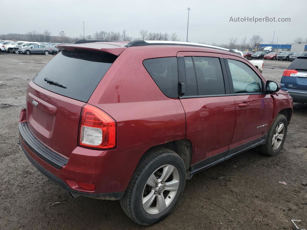 2013 Jeep Compass Sport Red vin: 1C4NJDBB4DD140432