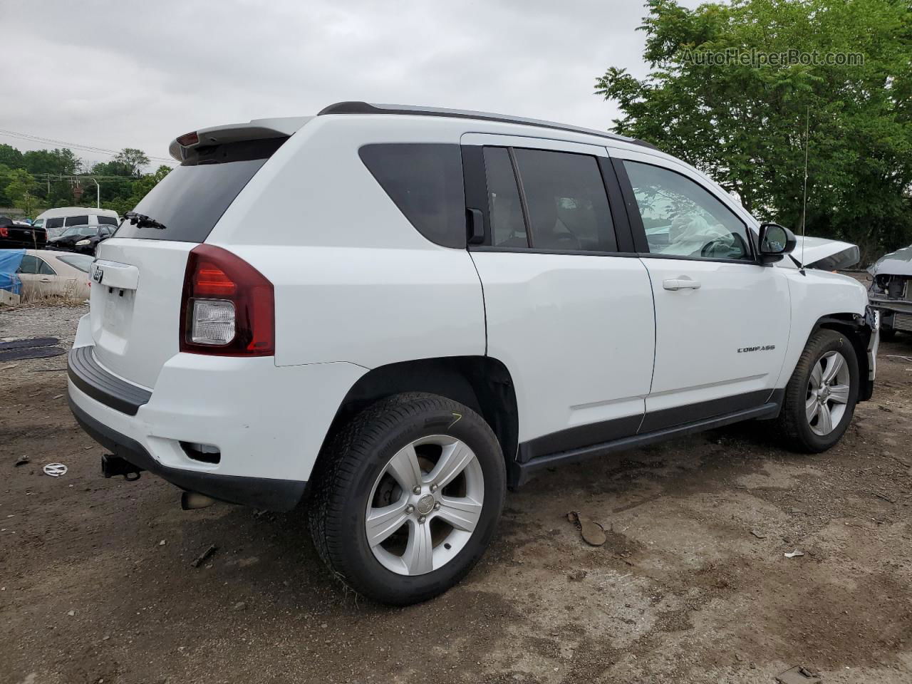 2016 Jeep Compass Sport White vin: 1C4NJDBB4GD500397