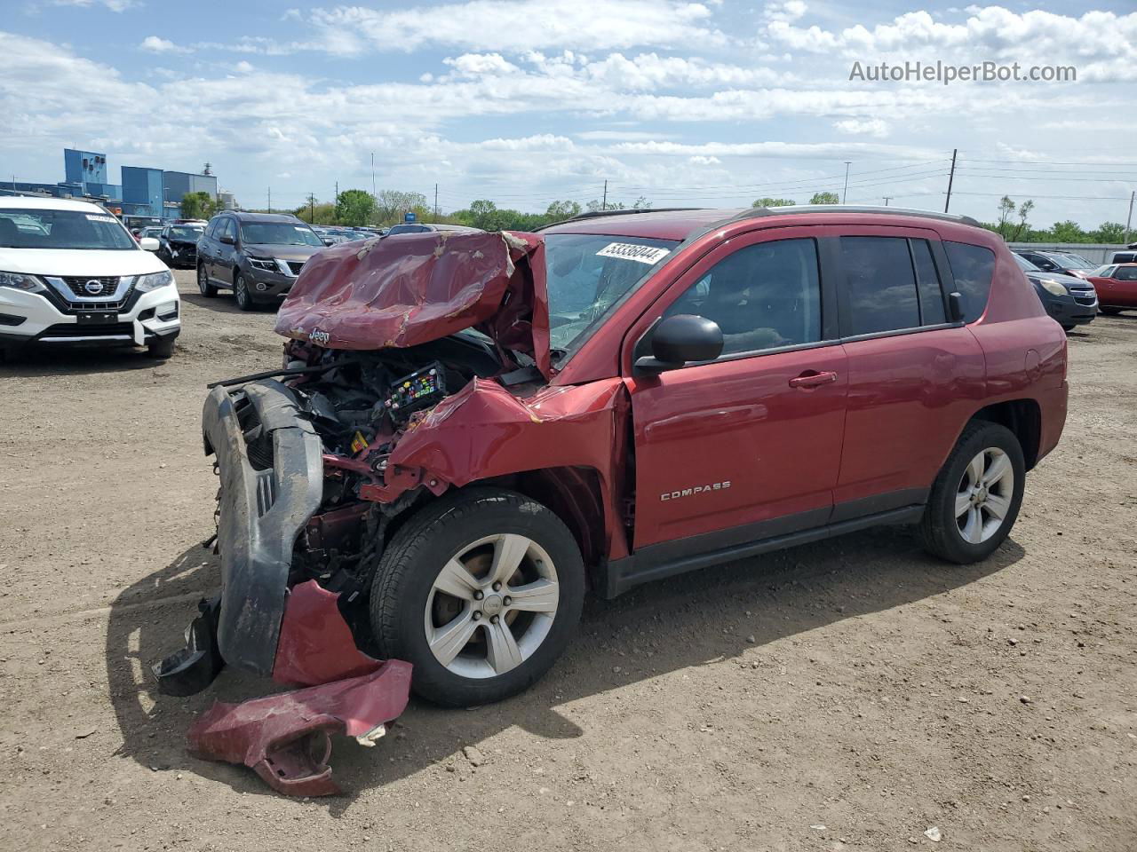 2016 Jeep Compass Sport Темно-бордовый vin: 1C4NJDBB4GD636075