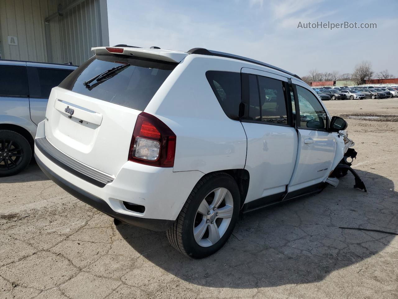 2016 Jeep Compass Sport White vin: 1C4NJDBB4GD686846