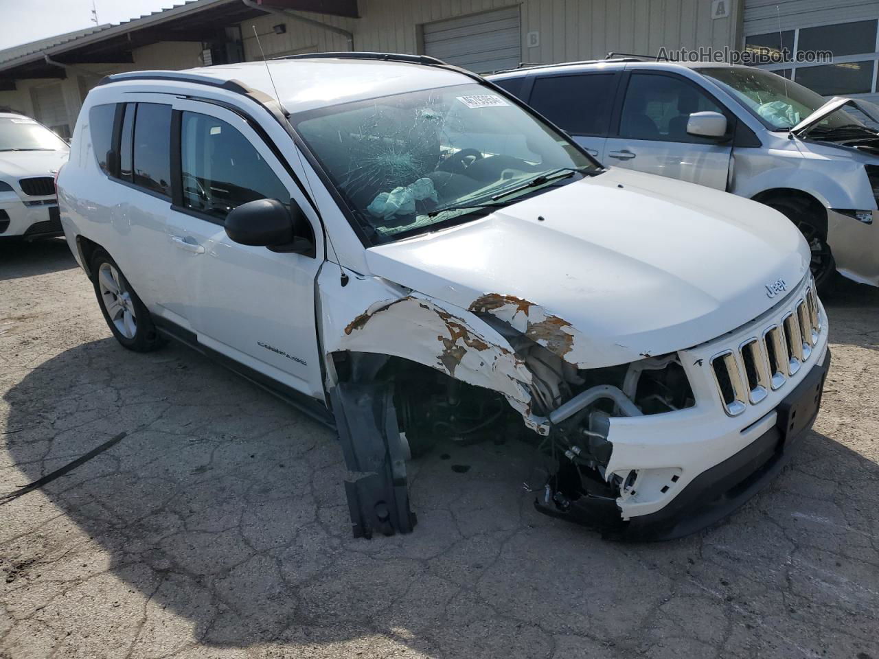 2016 Jeep Compass Sport White vin: 1C4NJDBB4GD686846