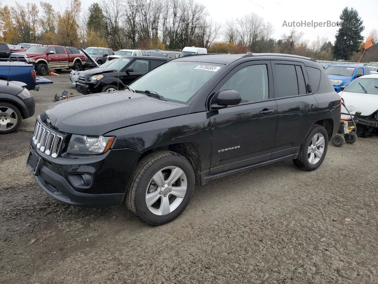 2016 Jeep Compass Sport Black vin: 1C4NJDBB4GD719103