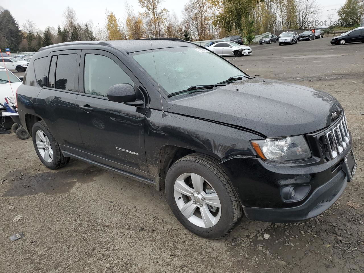 2016 Jeep Compass Sport Black vin: 1C4NJDBB4GD719103