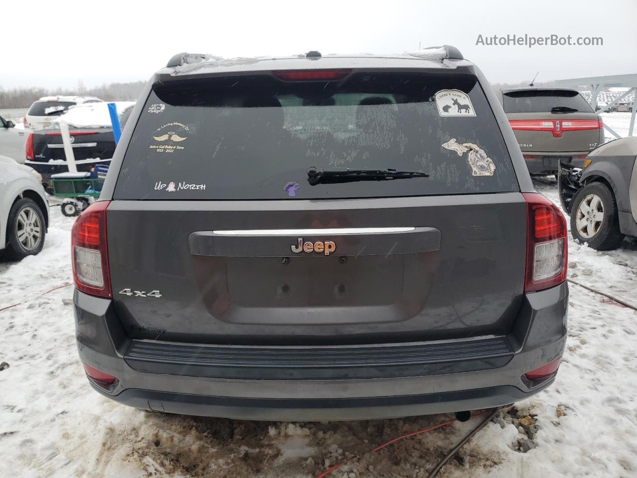 2016 Jeep Compass Sport Угольный vin: 1C4NJDBB4GD741571