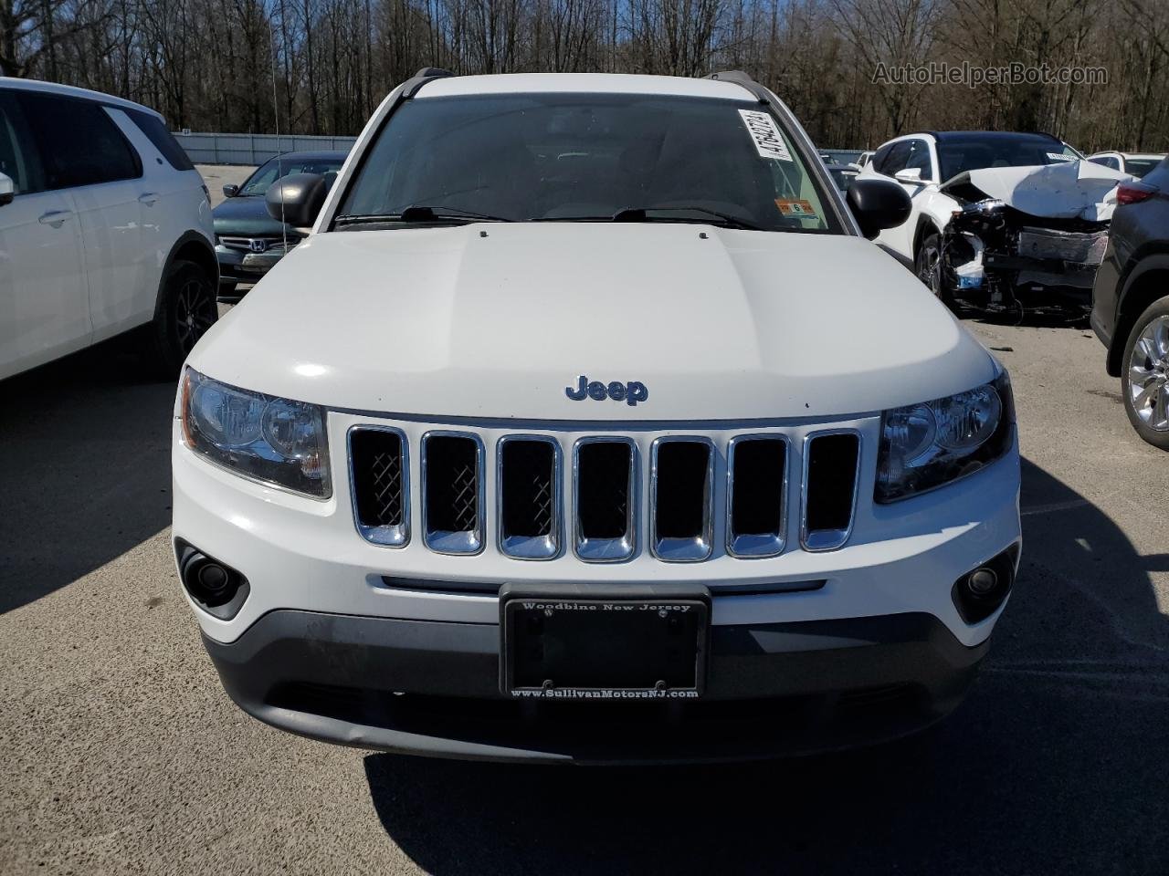 2016 Jeep Compass Sport White vin: 1C4NJDBB4GD780368