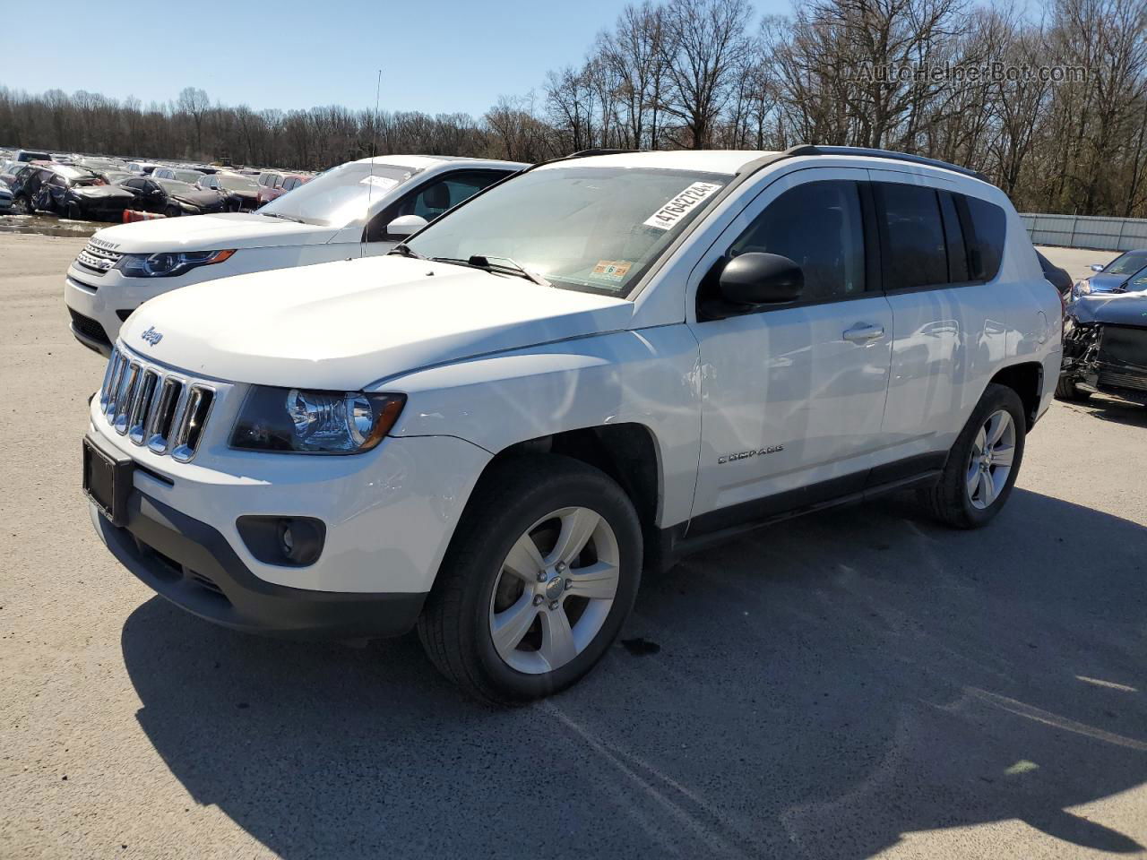 2016 Jeep Compass Sport White vin: 1C4NJDBB4GD780368