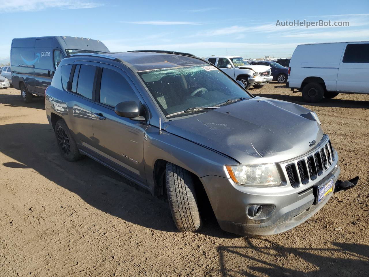 2013 Jeep Compass Sport Gray vin: 1C4NJDBB5DD275208