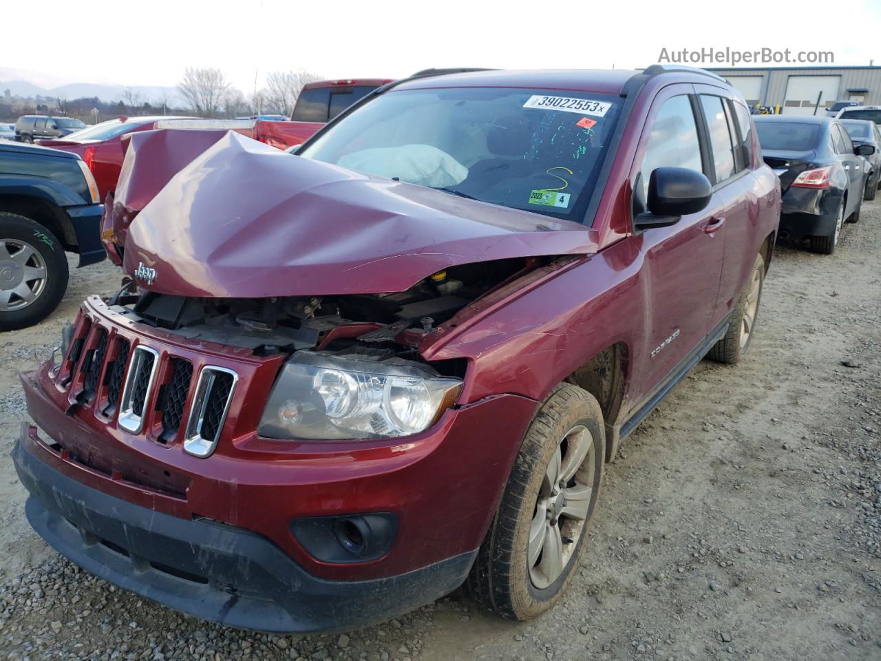 2014 Jeep Compass Sport Red vin: 1C4NJDBB5ED505931