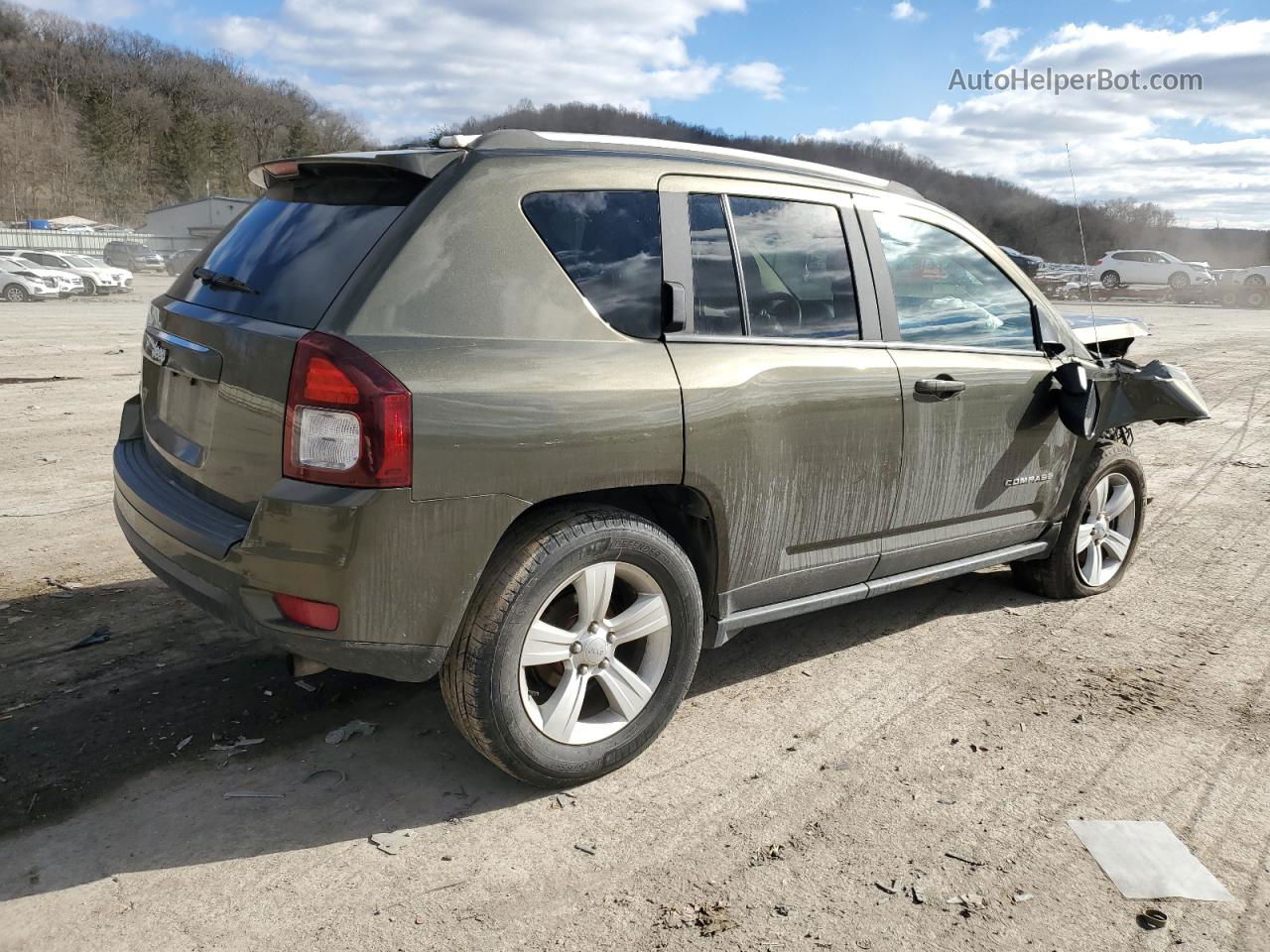 2016 Jeep Compass Sport Зеленый vin: 1C4NJDBB5GD522201