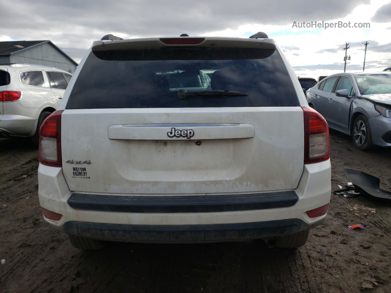 2016 Jeep Compass Sport White vin: 1C4NJDBB5GD616997