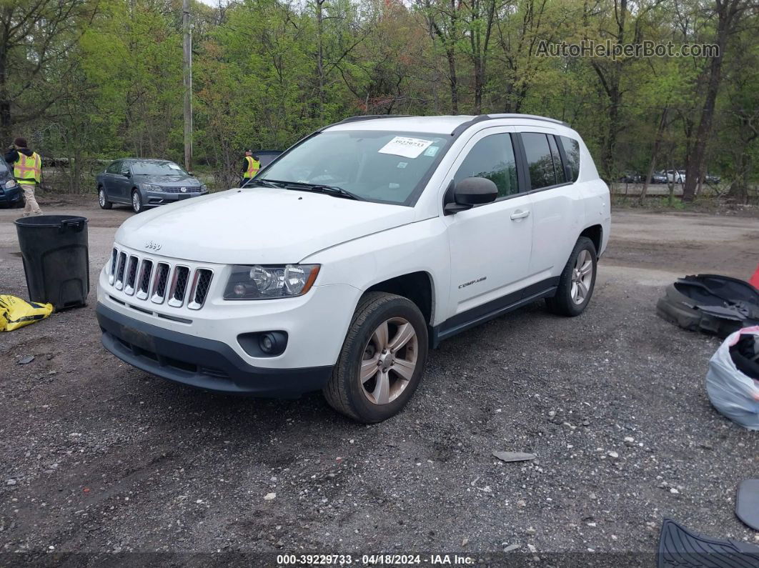 2016 Jeep Compass Sport White vin: 1C4NJDBB5GD631029