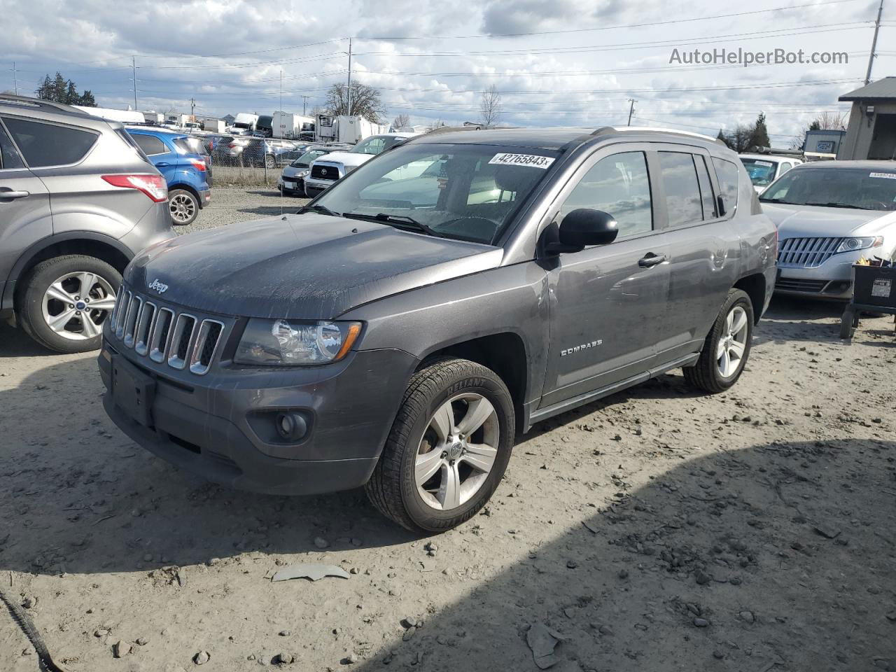 2016 Jeep Compass Sport Серый vin: 1C4NJDBB5GD662359