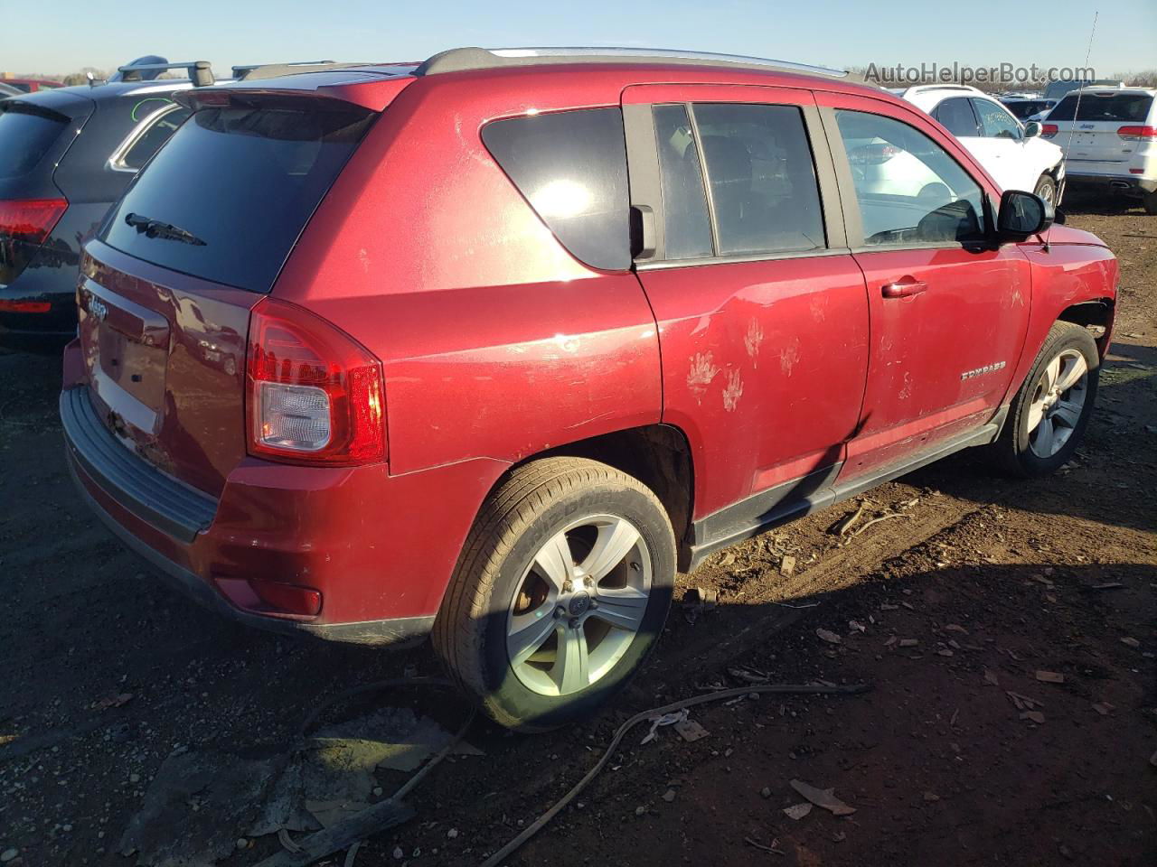 2013 Jeep Compass Sport Red vin: 1C4NJDBB6DD193536