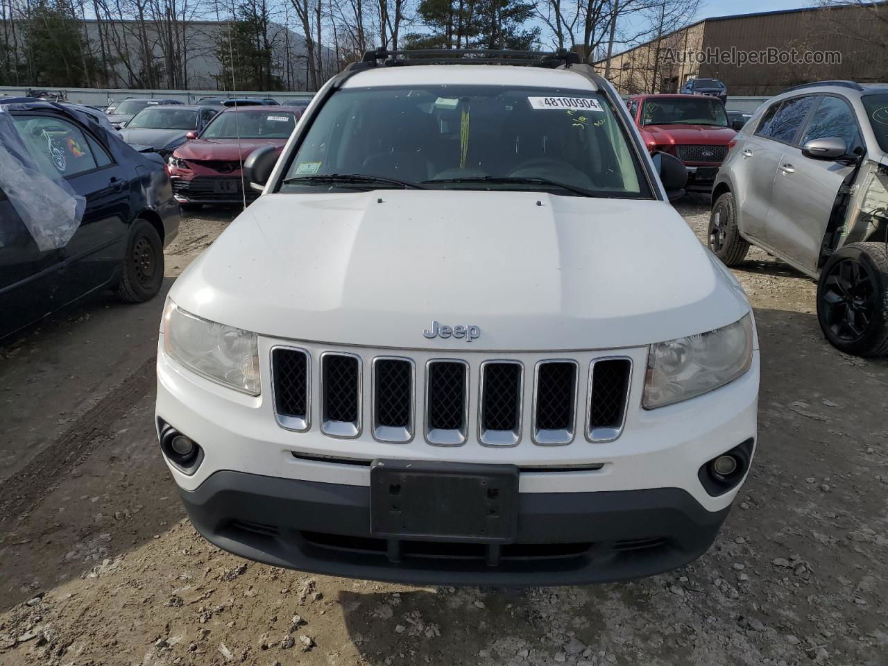 2013 Jeep Compass Sport White vin: 1C4NJDBB6DD245361