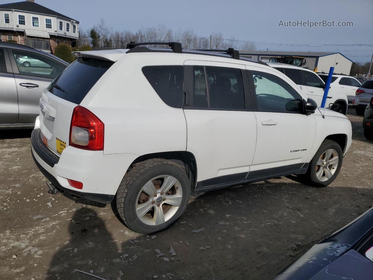 2013 Jeep Compass Sport White vin: 1C4NJDBB6DD245361