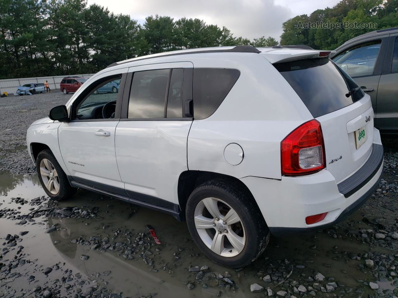 2013 Jeep Compass Sport White vin: 1C4NJDBB6DD271894