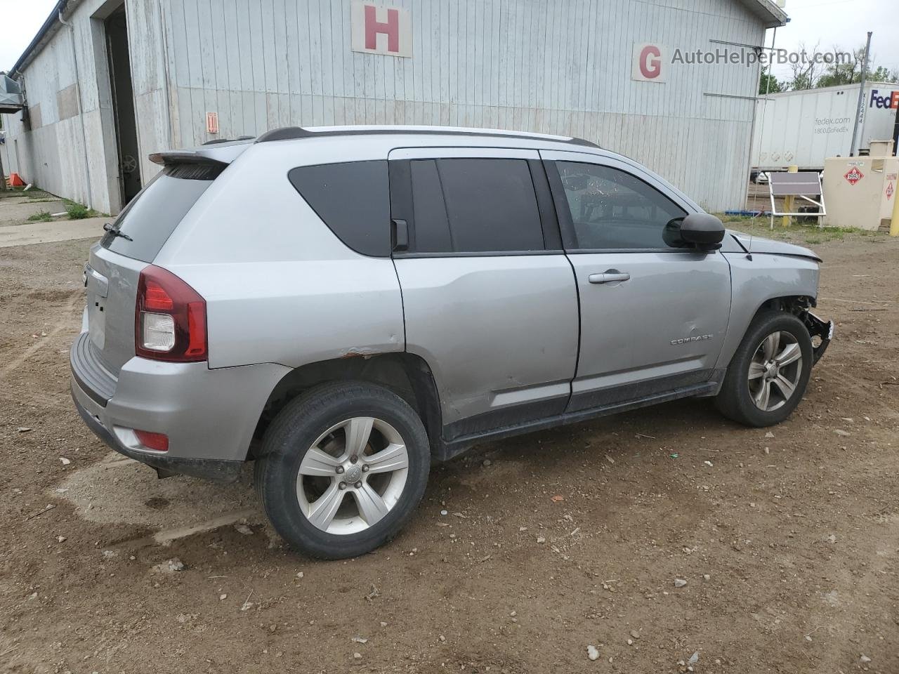 2016 Jeep Compass Sport Silver vin: 1C4NJDBB6GD509344