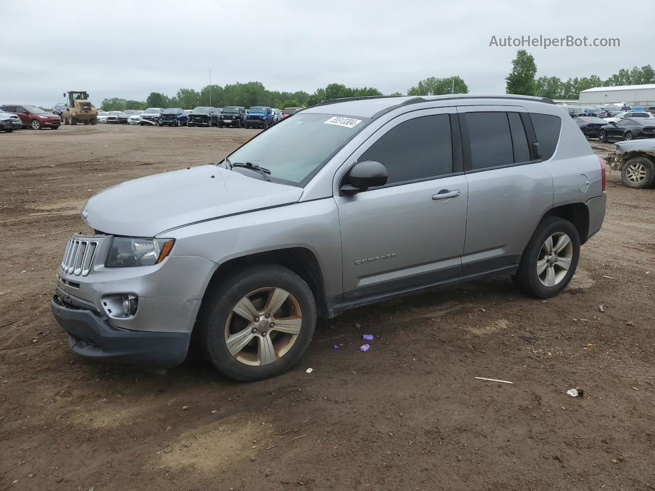 2016 Jeep Compass Sport Silver vin: 1C4NJDBB6GD509344