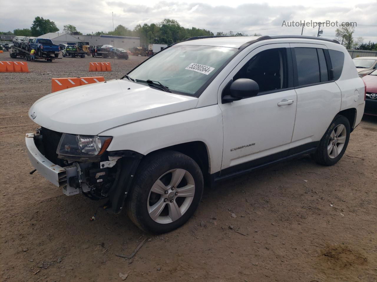 2016 Jeep Compass Sport White vin: 1C4NJDBB6GD686380