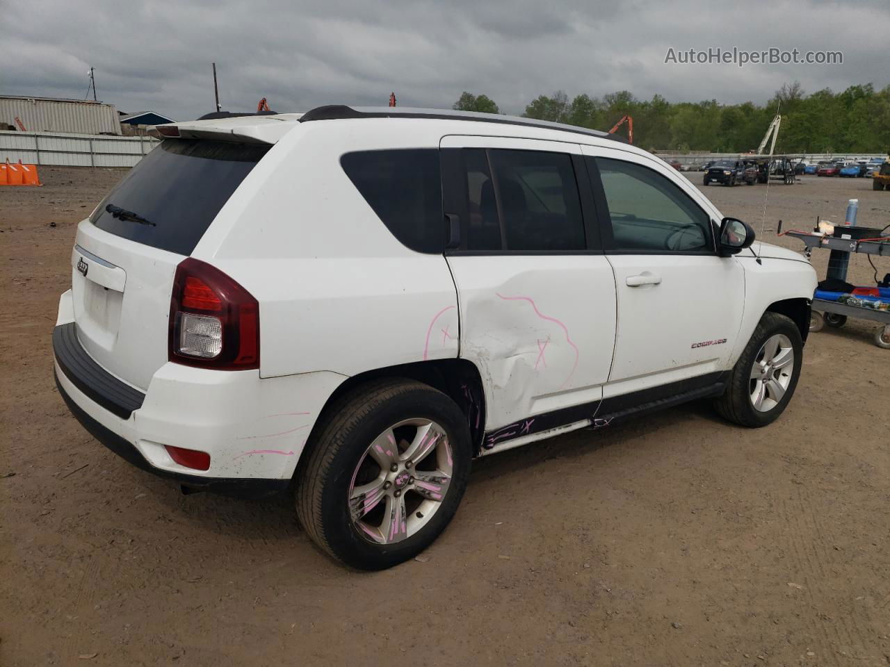 2016 Jeep Compass Sport White vin: 1C4NJDBB6GD686380