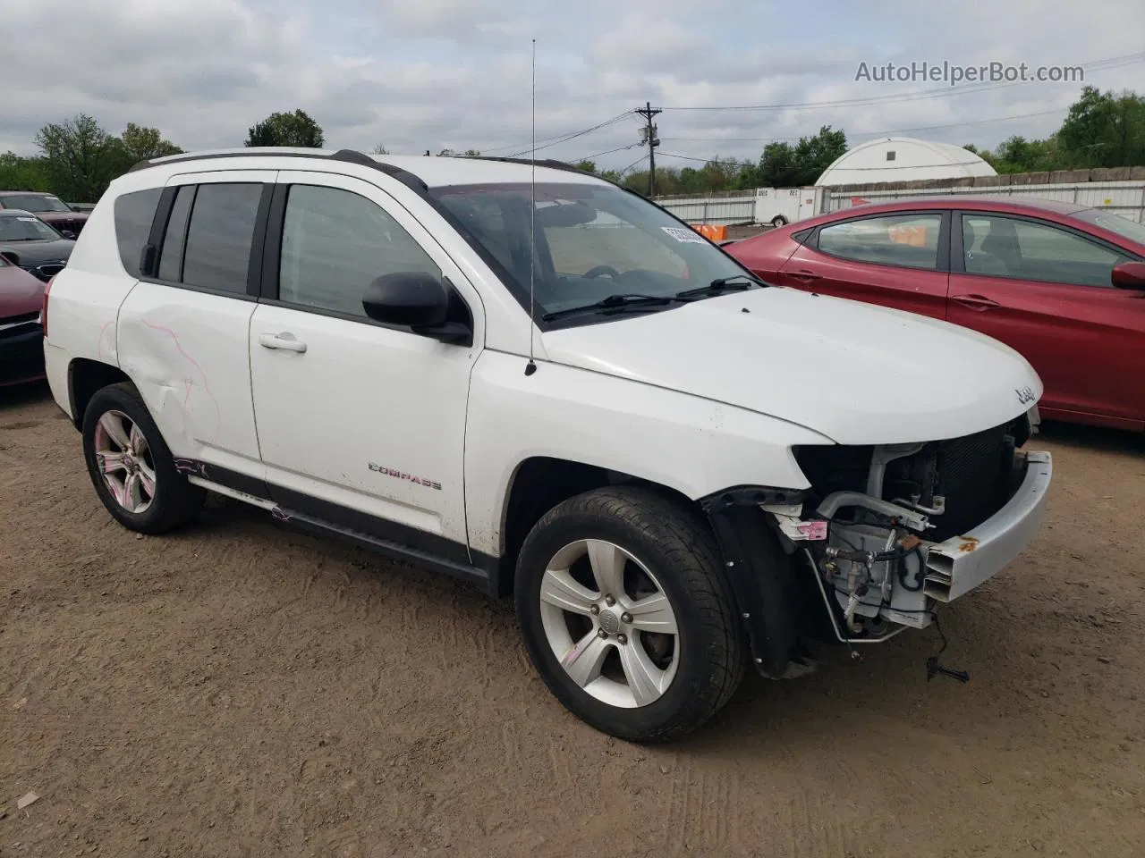 2016 Jeep Compass Sport Белый vin: 1C4NJDBB6GD686380