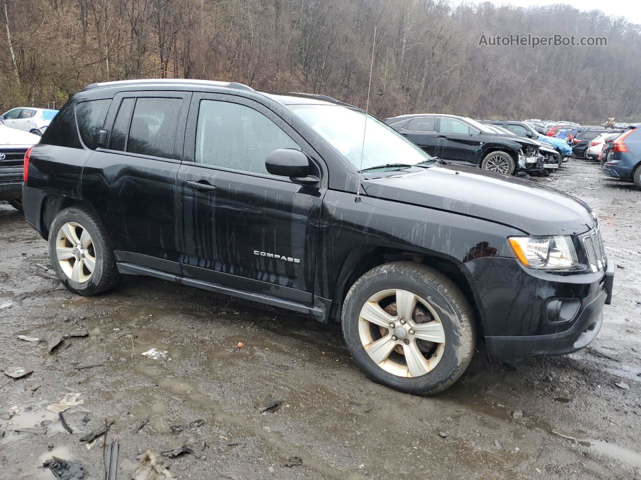 2013 Jeep Compass Sport Black vin: 1C4NJDBB7DD151635