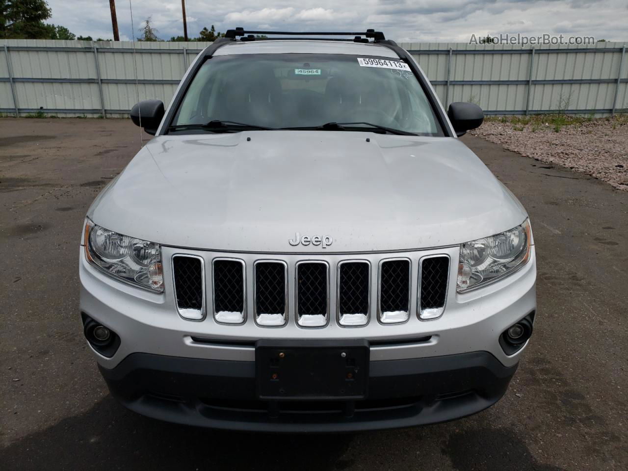 2013 Jeep Compass Sport Silver vin: 1C4NJDBB7DD243389