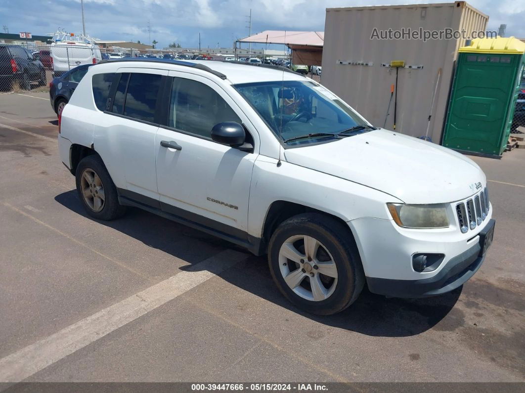 2014 Jeep Compass Sport White vin: 1C4NJDBB7ED541474