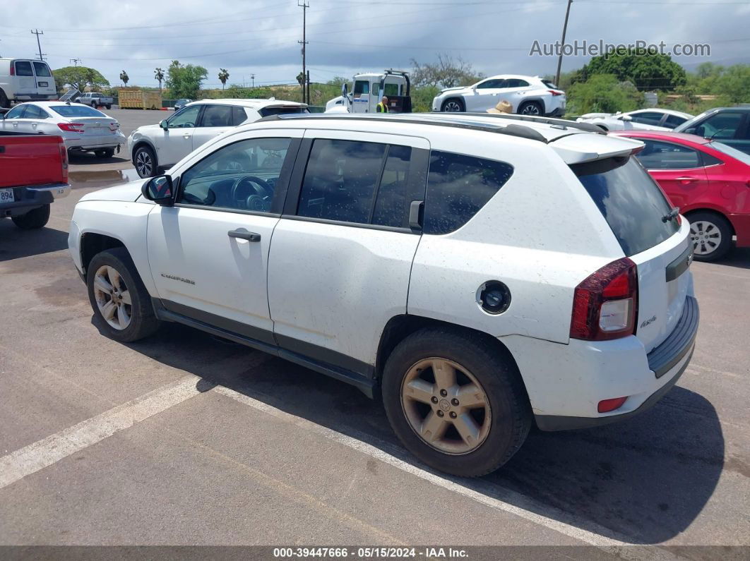 2014 Jeep Compass Sport White vin: 1C4NJDBB7ED541474