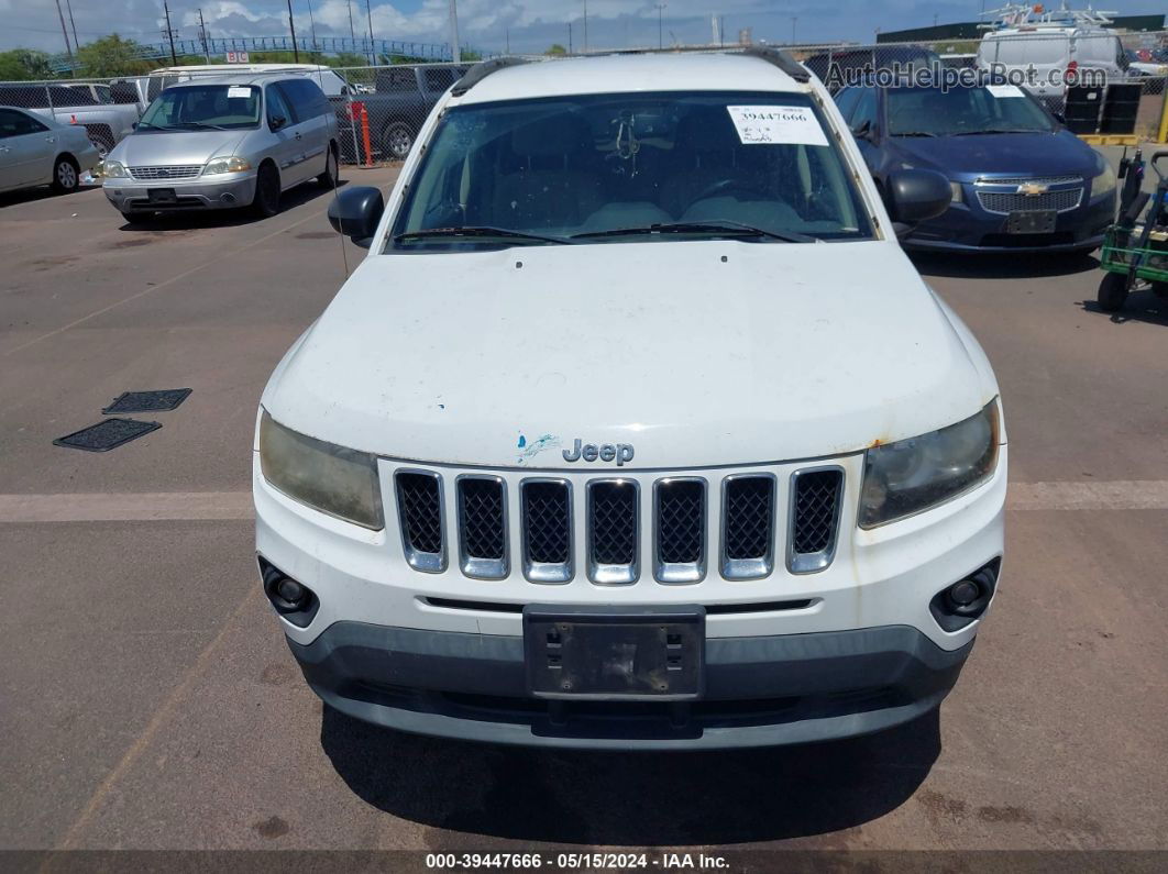 2014 Jeep Compass Sport White vin: 1C4NJDBB7ED541474